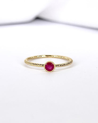 Bague Solitaire Rubis 0.20 carat "Gabriella"