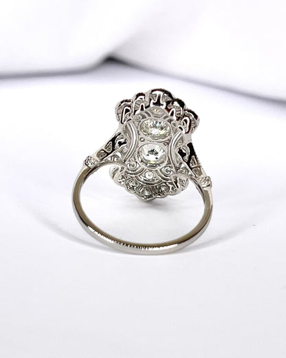 Bague Style Art-Déco Diamants 0.84 carat "Paola"