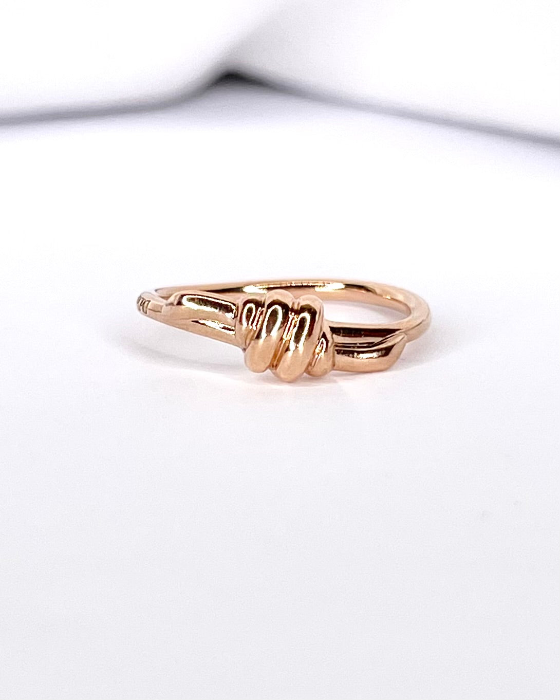 Bague Jonc Torsadée Or Rose "Lola"