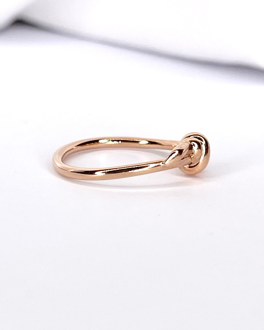 Bague Jonc Torsadée Or Rose "Lola"