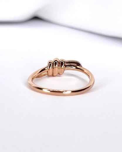 Bague Jonc Torsadée Or Rose "Lola"