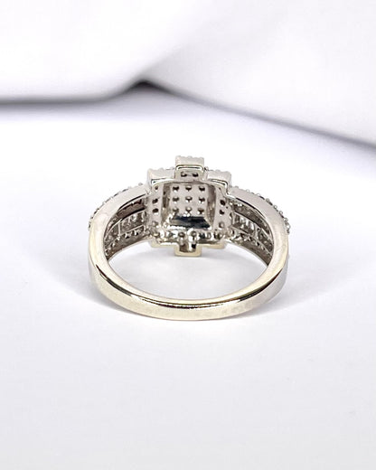 Bague Jonc Style Art Déco 81 Diamants 0.89 carat "Rebecca"
