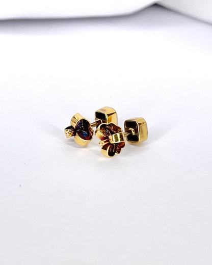 Pendientes de botón con diamantes "Selena"