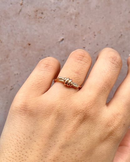 Bague Jonc Torsadée Or Rose "Lola"