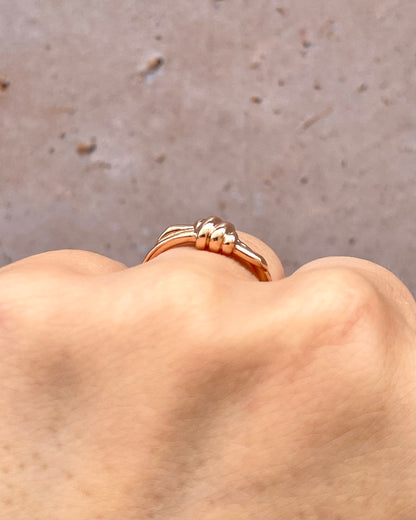 Bague Jonc Torsadée Or Rose "Lola"