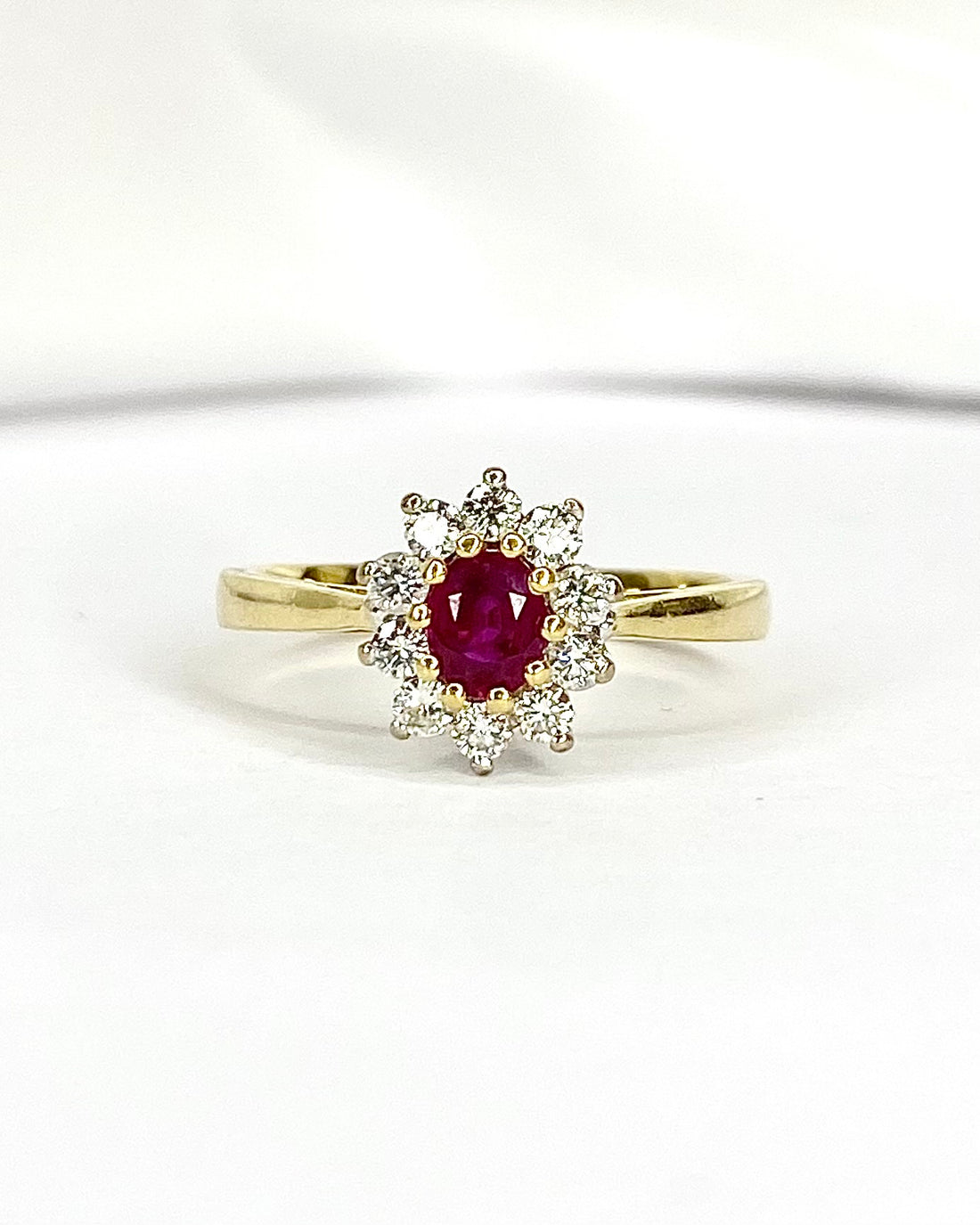 Bague Marguerite Rubis 0.50 carat &amp; Diamants "Oriane"