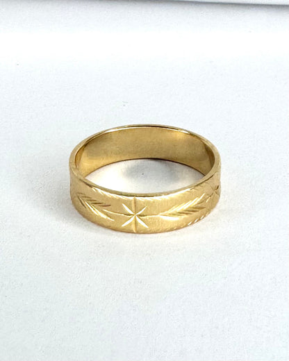 Anillo de alianza aro de oro amarillo 18 quilates 5 mm "Tobias"