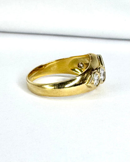 Anillo rígido con rubí, diamantes 0,55 quilates y oro 6,39 g "Clarisse"