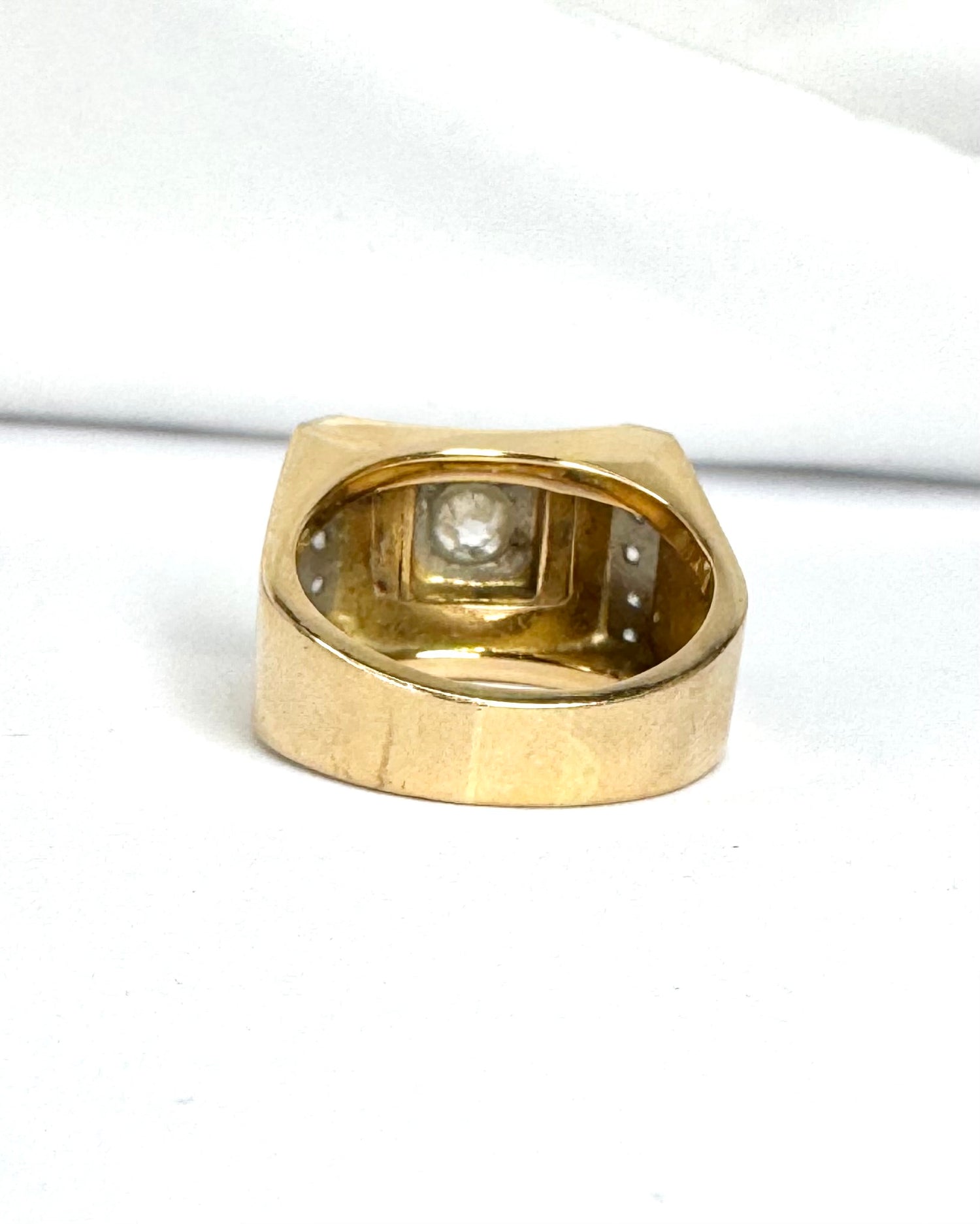 Anillo Tank Diamantes y Oro rosa 10,41g "Liliana"