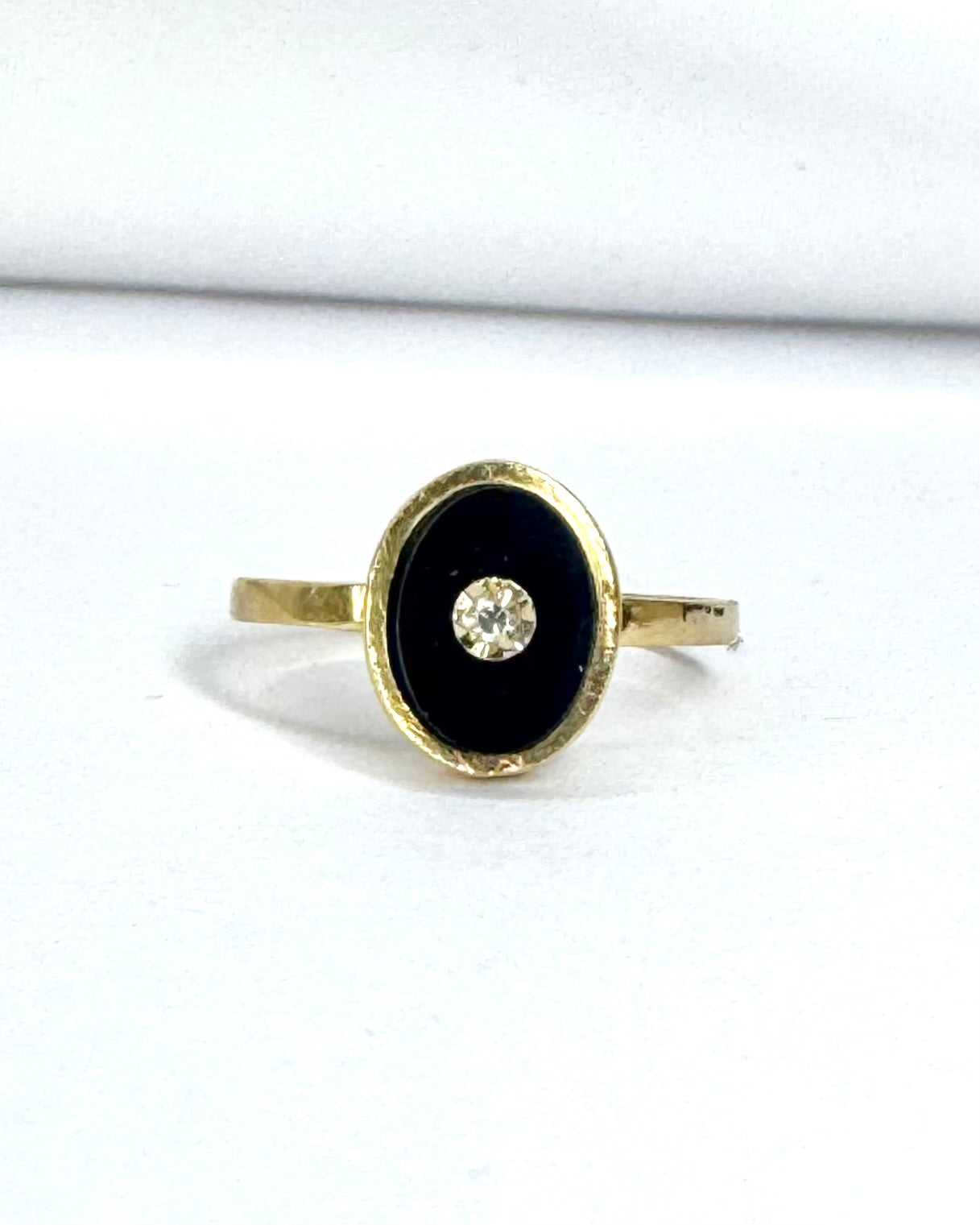 Anillo Art Déco Ónix y Diamante "Analucia"