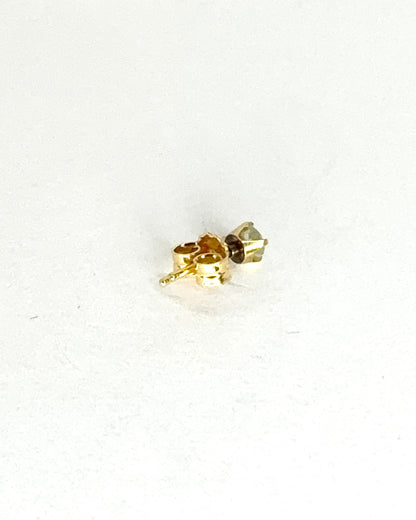Mono Pendiente Púrpura Aguamarina y Oro Amarillo 18 quilates "Hélèna"