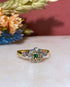 Bague Marguerite Art-Déco Émeraude 0.10 Carat & Diamants "Augustine" - Elliade Paris