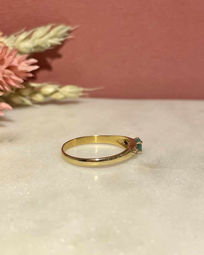 Bague Trilogie Emeraude &amp; Diamants &quot;Amari&quot;