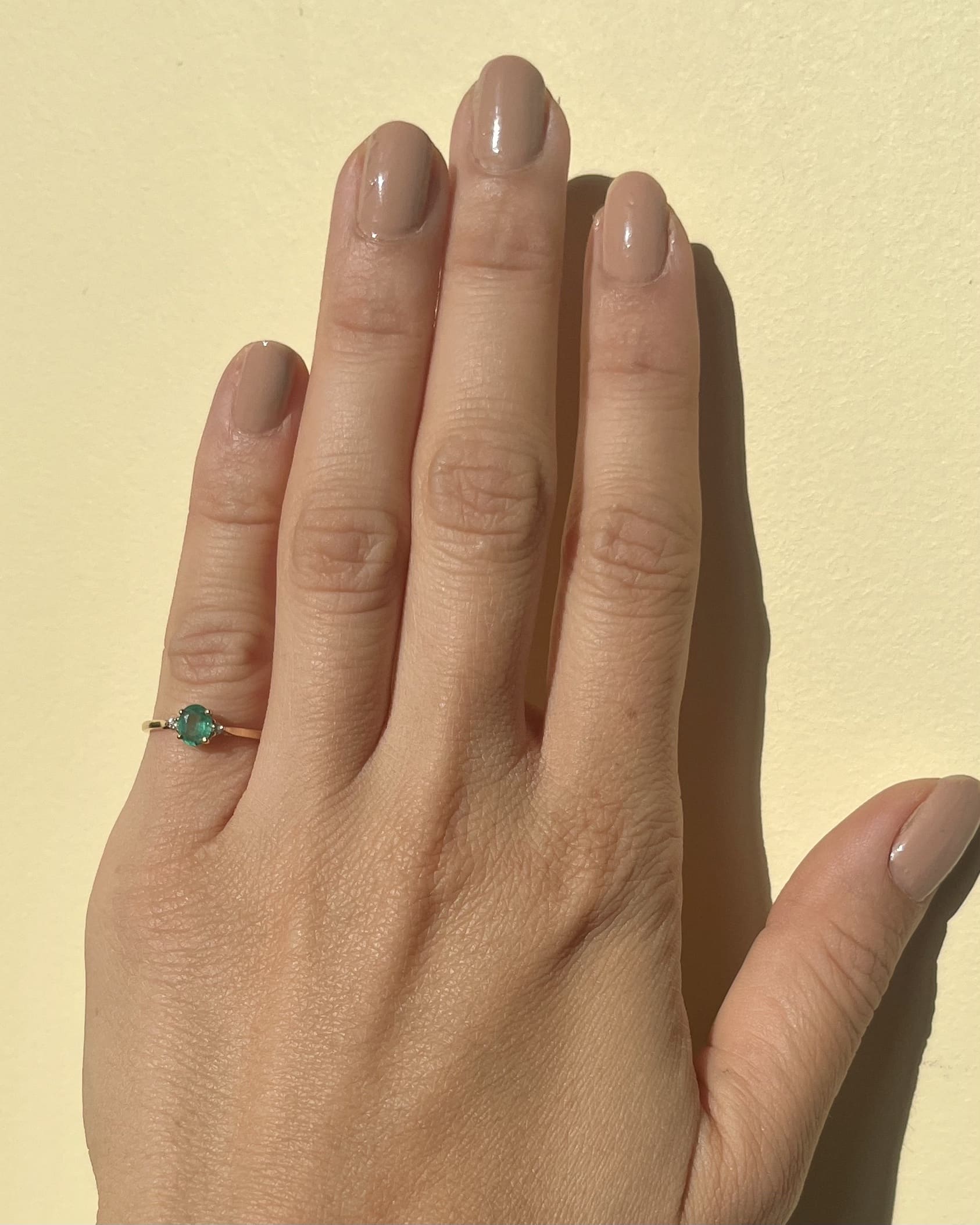 Bague Trilogie Emeraude et Diamants "Aline"