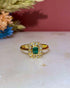 Bague Art-Déco Emeraude 0.35 carat & Diamants "Hailey" - Elliade Paris