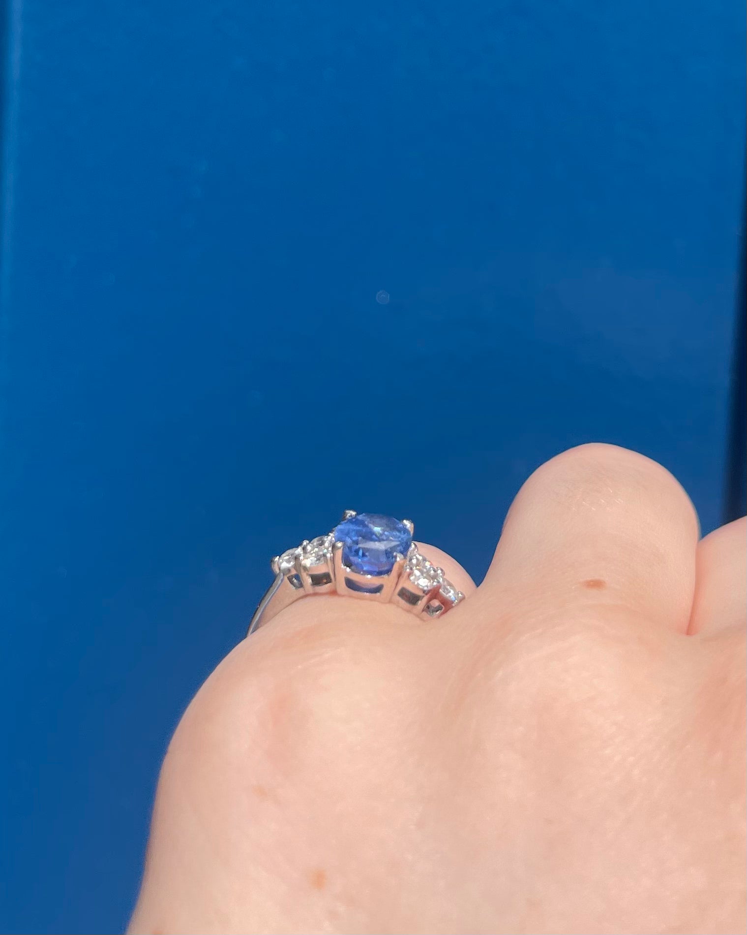 Bague Trilogie Saphir 1.80 &amp; Diamants “Cléandre”