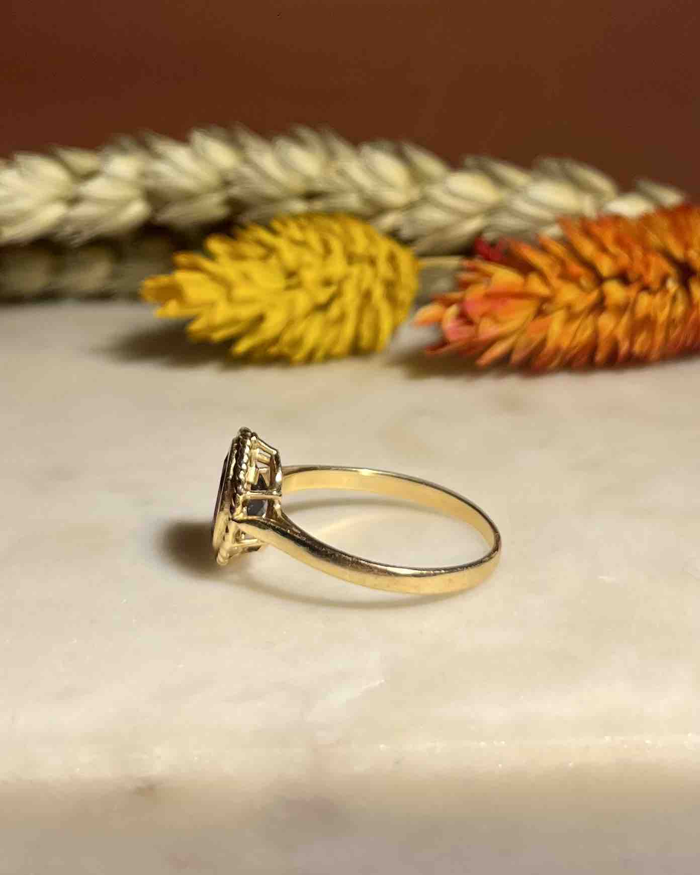 Bague Vintage Grenat "Courtney"