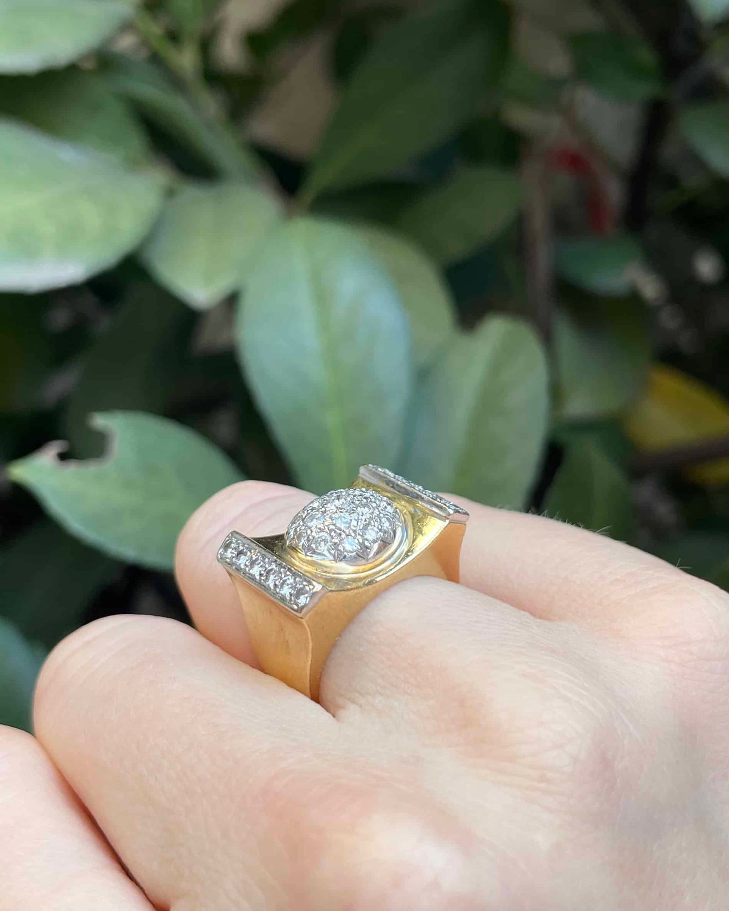 Bague Vintage Tank Diamants 0.80 carat &amp; or 13g &quot;Shaé&quot;