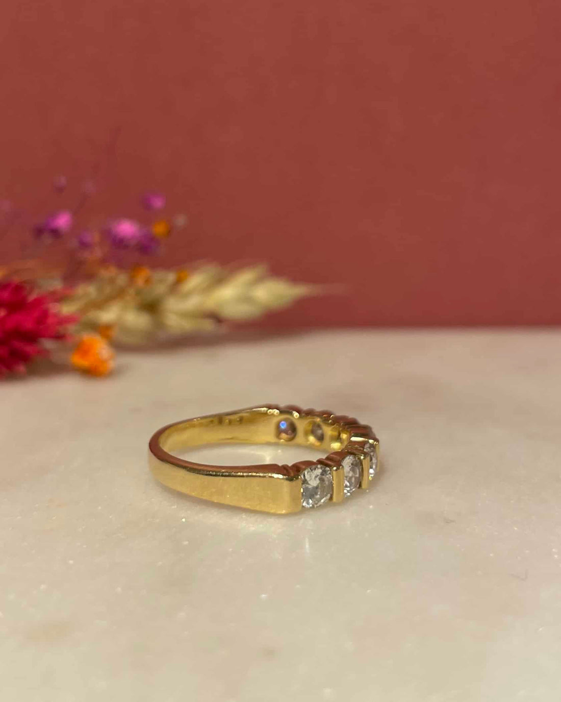 Demi-Alliance Vintage 7 Diamants 1.05 Carat &quot;Valentina&quot;