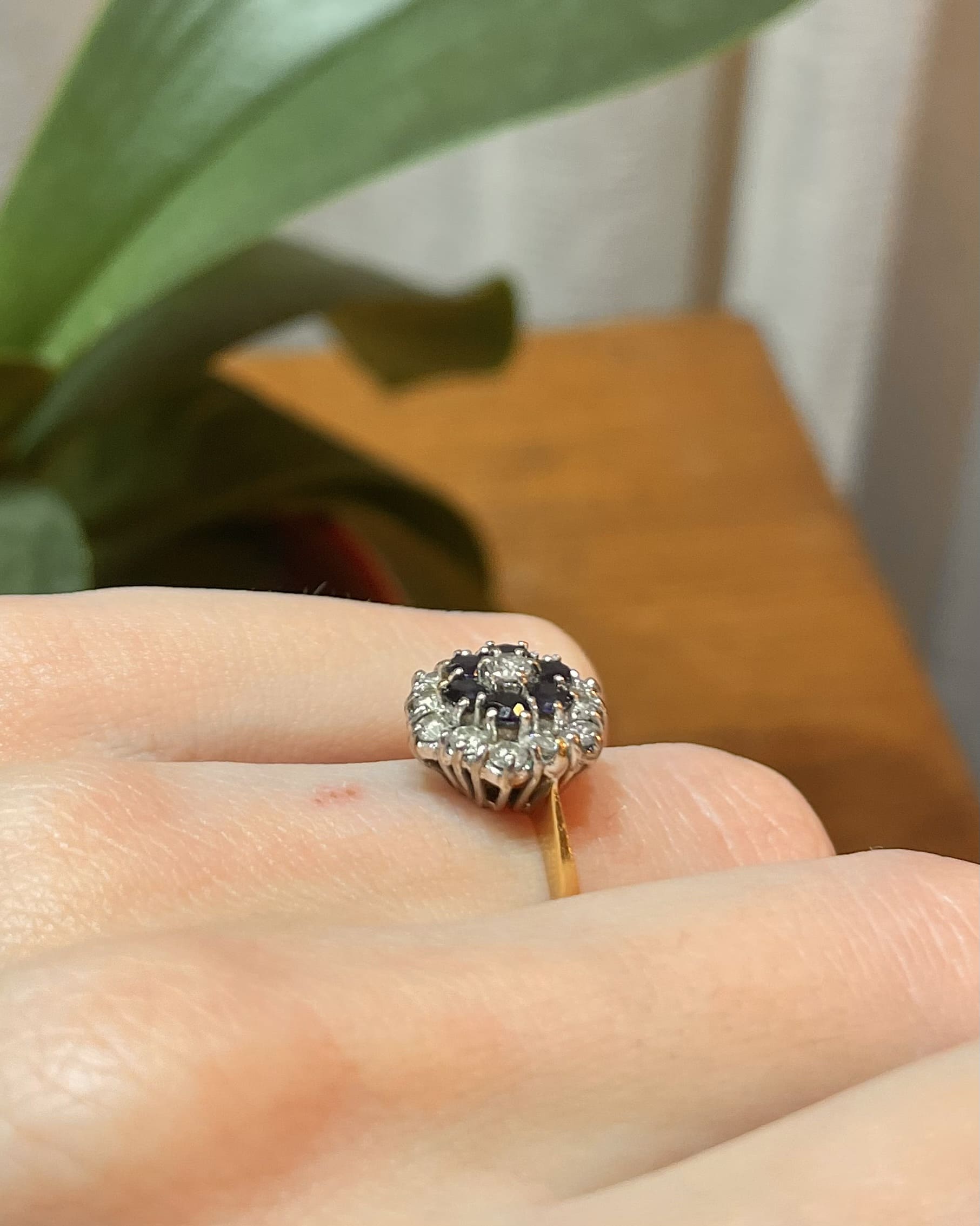 "Giovy" Daisy Sapphire &amp;amp; Diamond Ring 