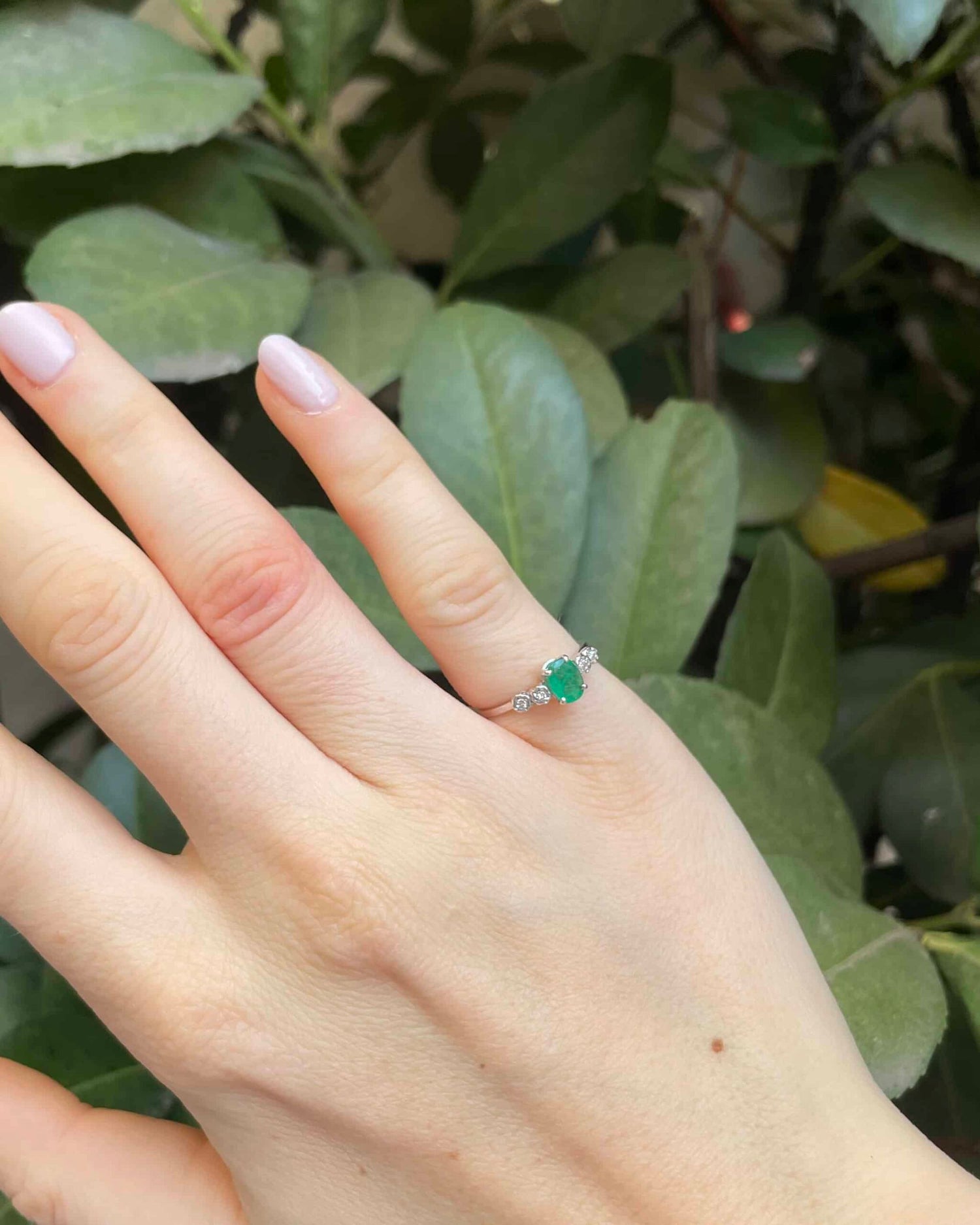Bague Trilogie Emeraude &amp; Diamants &quot;Keyla&quot;