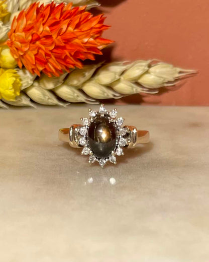 Bague Marguerite Saphir 2.30 carats &amp; Diamants &quot;Fanny&quot;