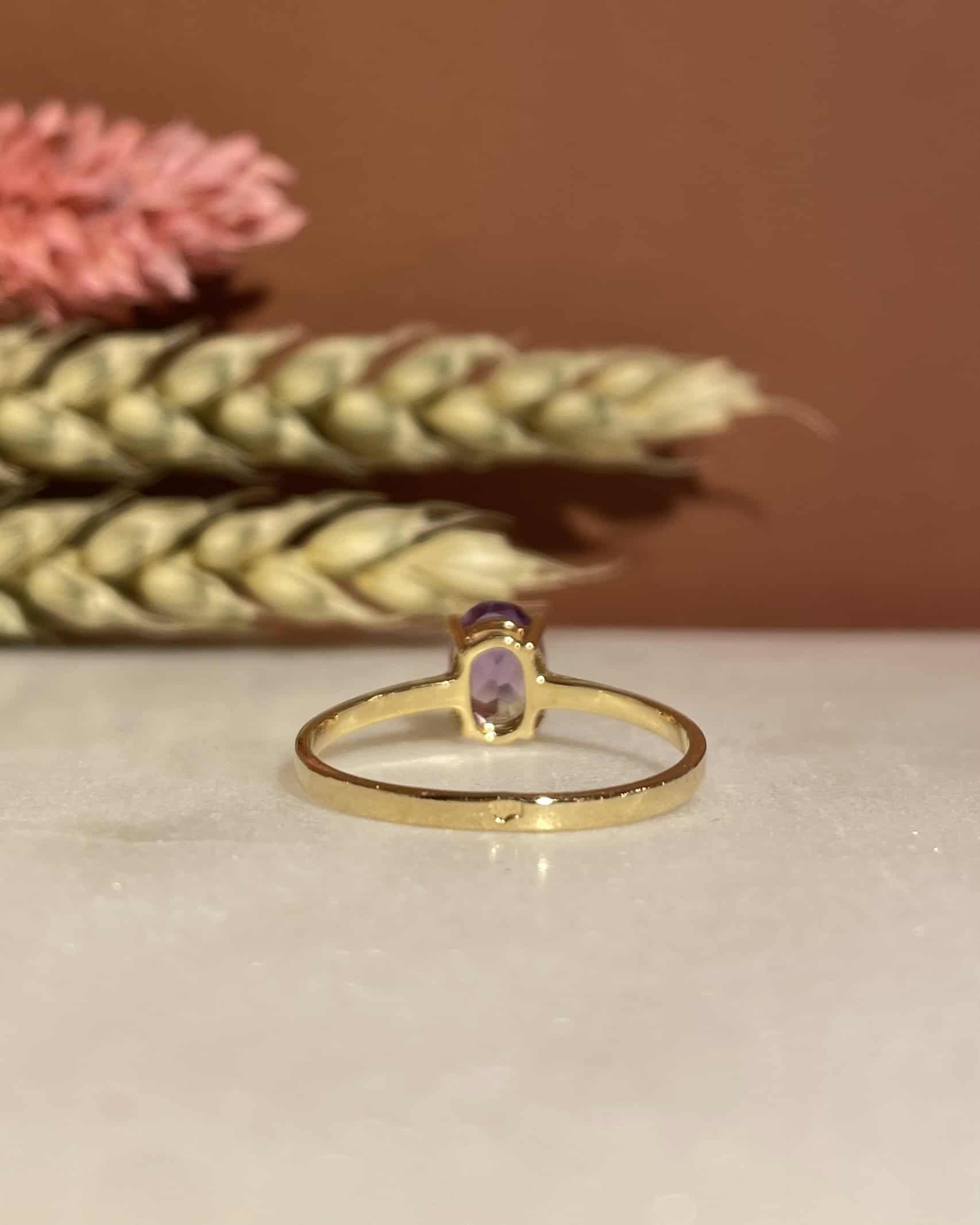 Bague Solitaire Améthyste 0.75 carat &quot;Mahery&quot;