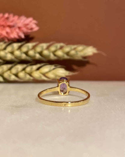 Bague Solitaire Améthyste 0.75 carat &quot;Mahery&quot;