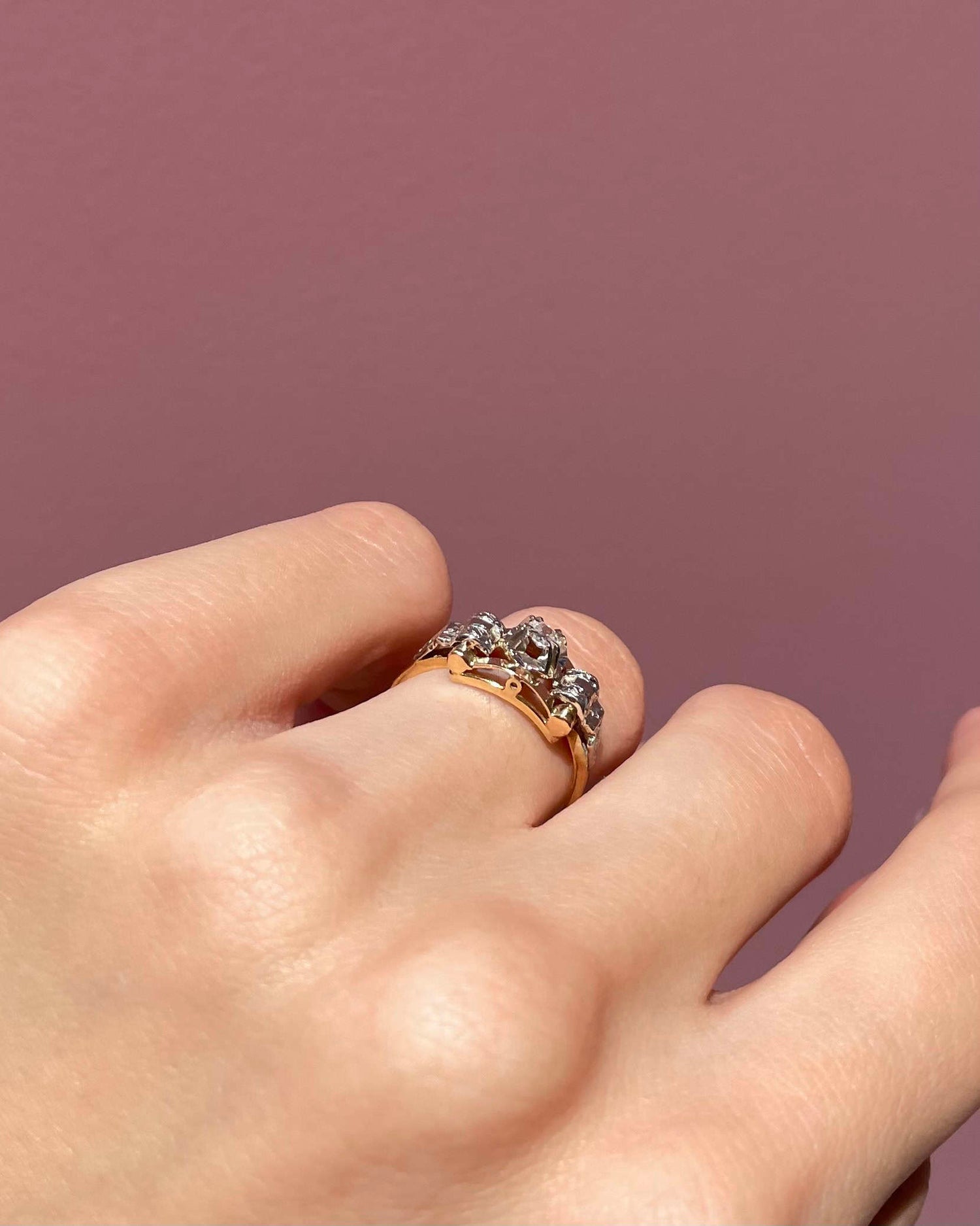 Bague Tank Art-déco Diamant &quot;Gladys&quot;