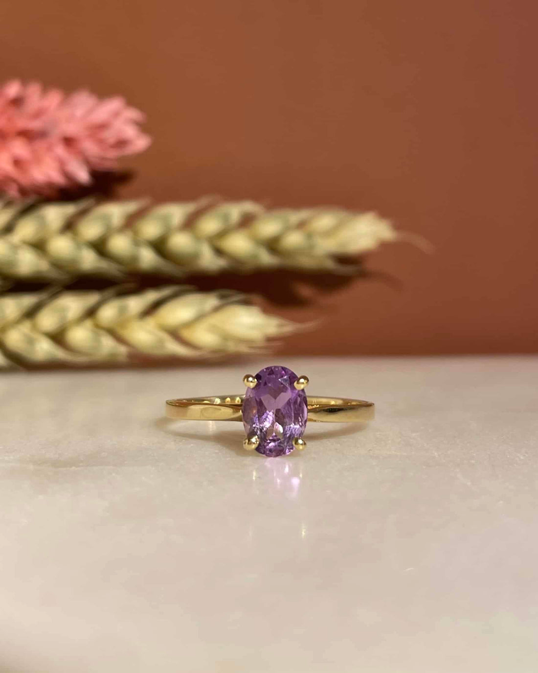 Bague Solitaire Améthyste 0.75 carat &quot;Mahery&quot;