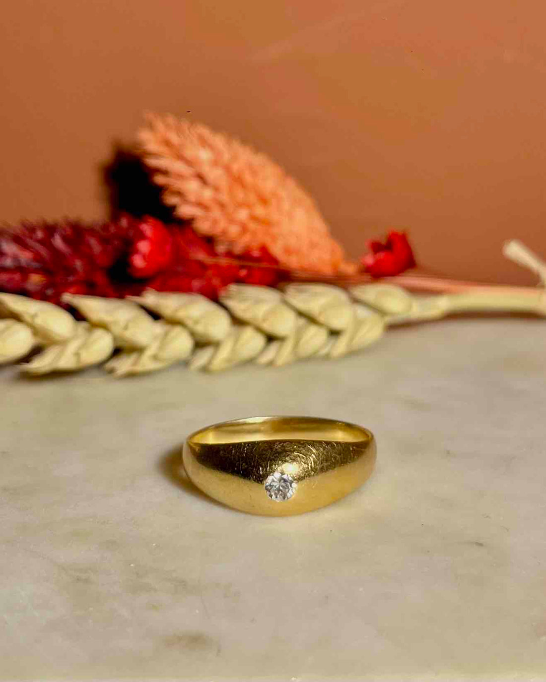 Bague jonc or &amp; Diamant &quot;Diana&quot;
