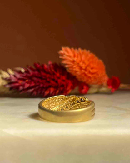 Bague Jonc torsadée diamants &quot;Eléonore&quot;