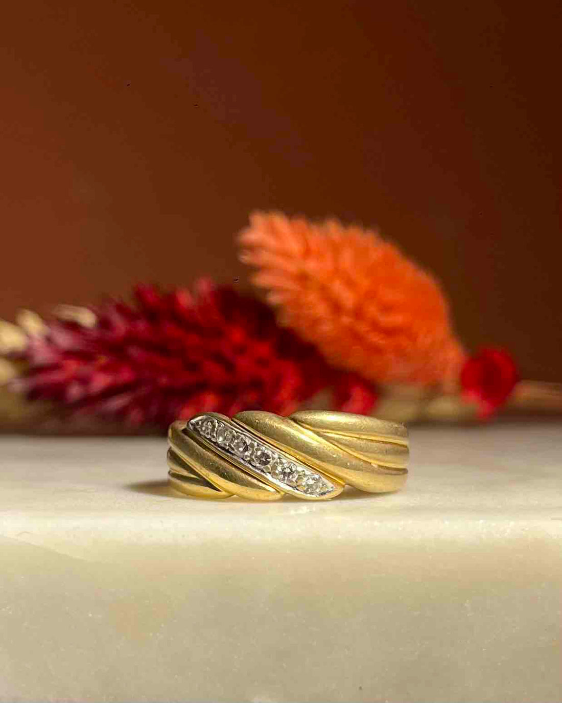 Anillo de diamantes trenzados &quot;Eléonore&quot;