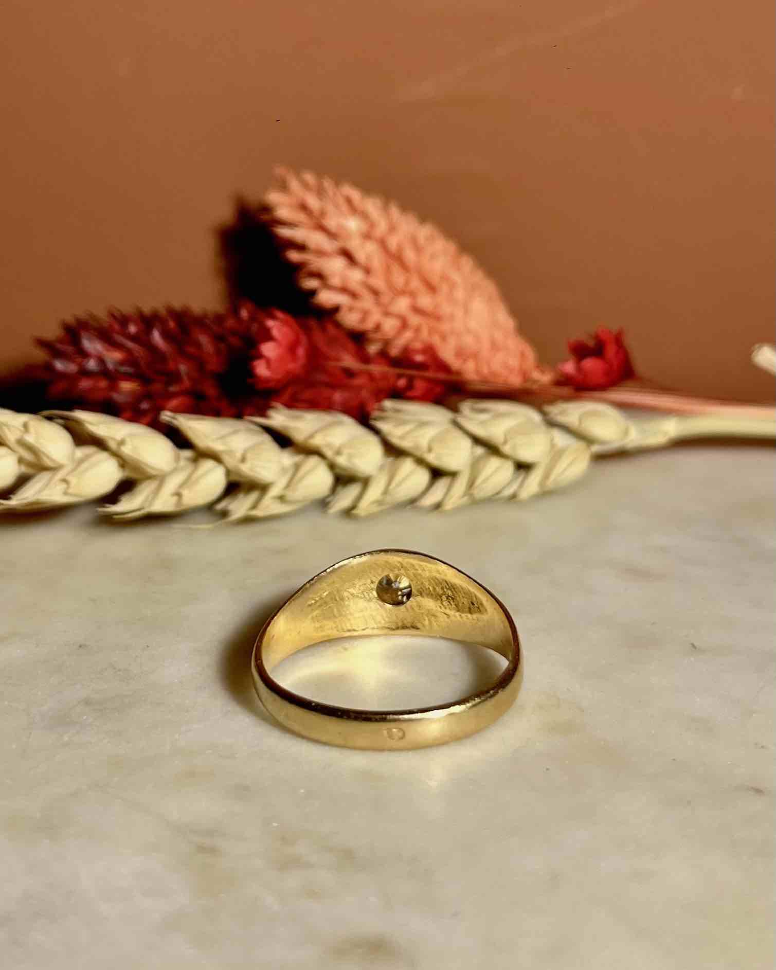 Bague jonc or &amp; Diamant &quot;Diana&quot;