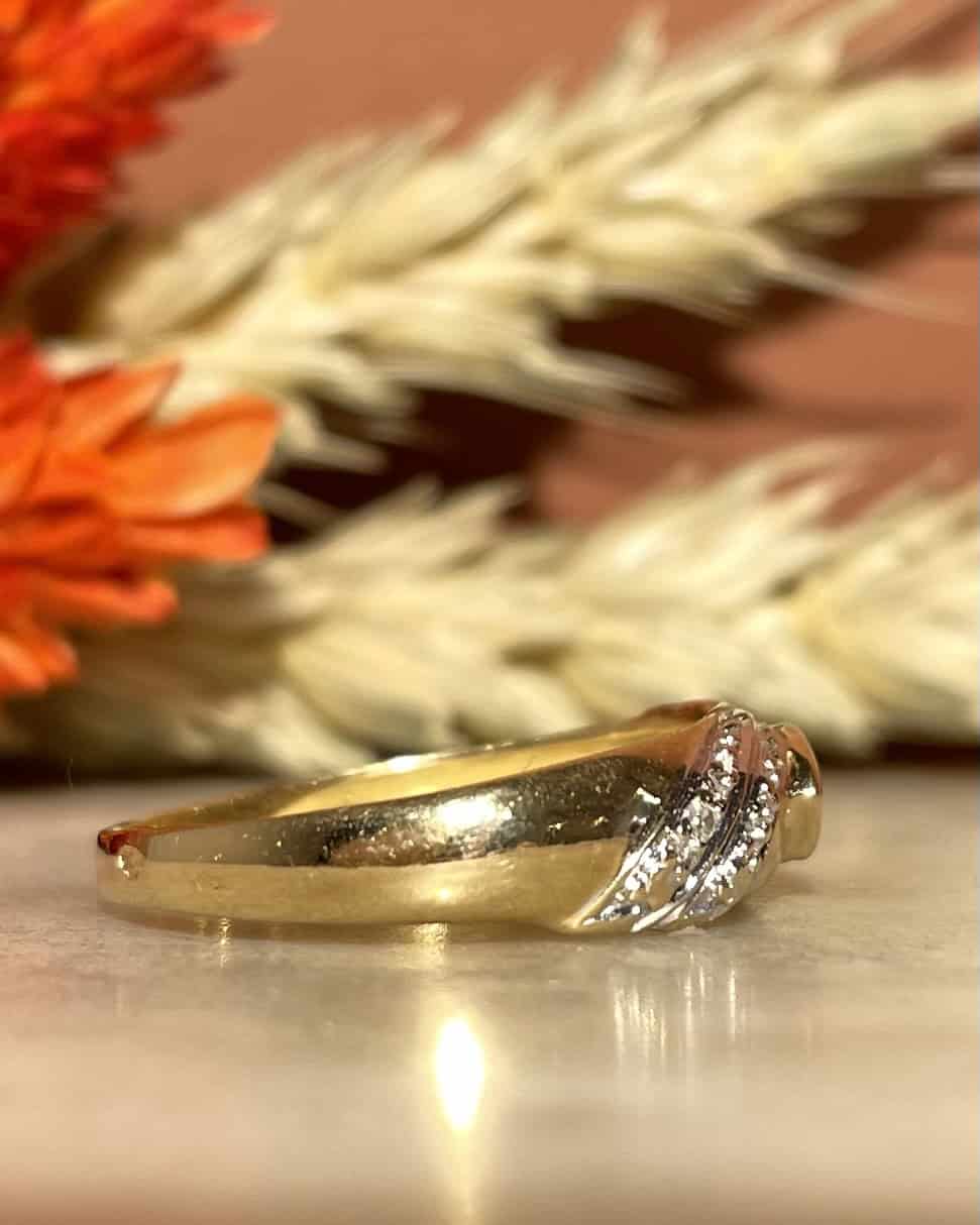 Bague Jonc Emeraude et Diamants &quot;Jewela&quot;