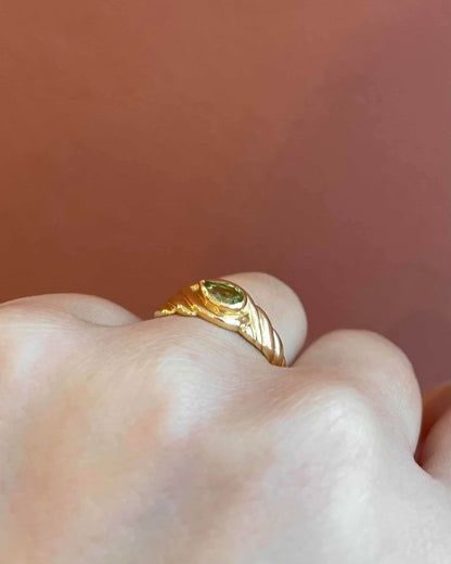 Bague Jonc Solitaire Péridot 0.40 carat &quot;Cassiopée&quot;