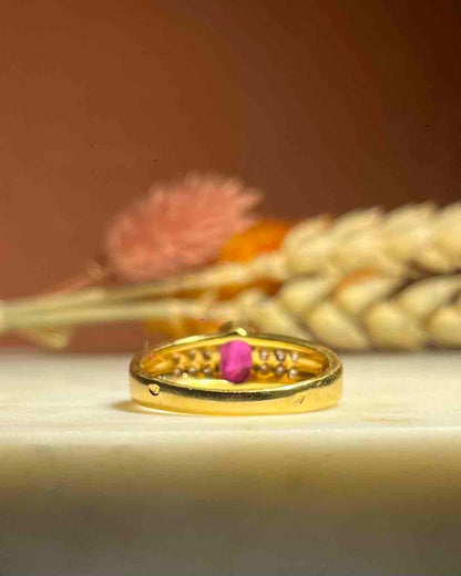 Bague Jonc Diamants &amp; Rubis &quot;Joanne&quot;