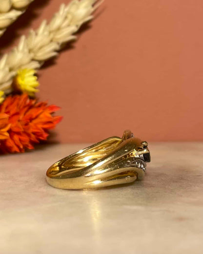 Bague Jonc Saphirs &amp; Diamants &quot;Sania&quot;