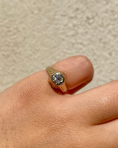 Bague Chevalière Diamant 0.15 carat &quot;Carmen&quot;