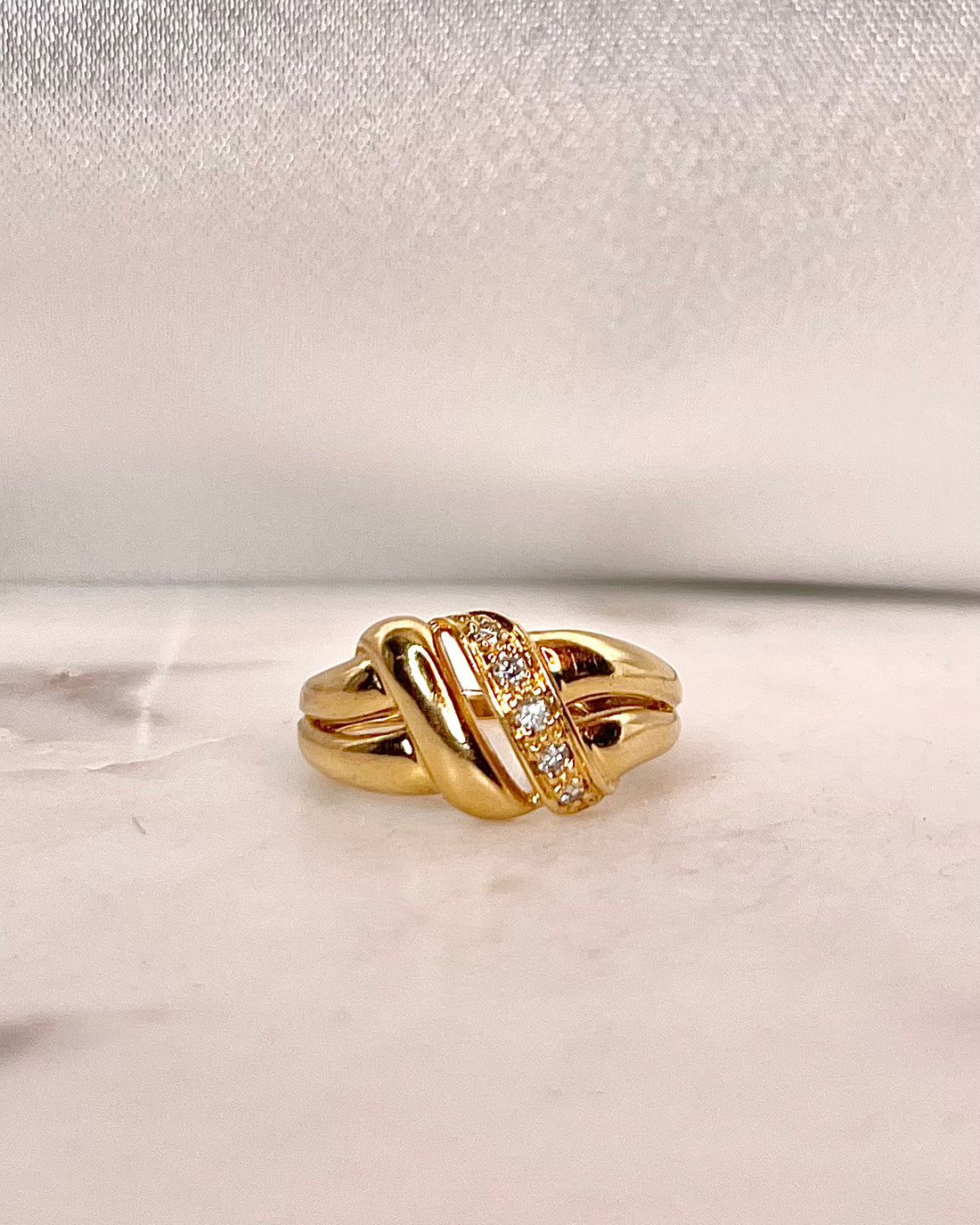 Bague Jonc Diamants "Délia"