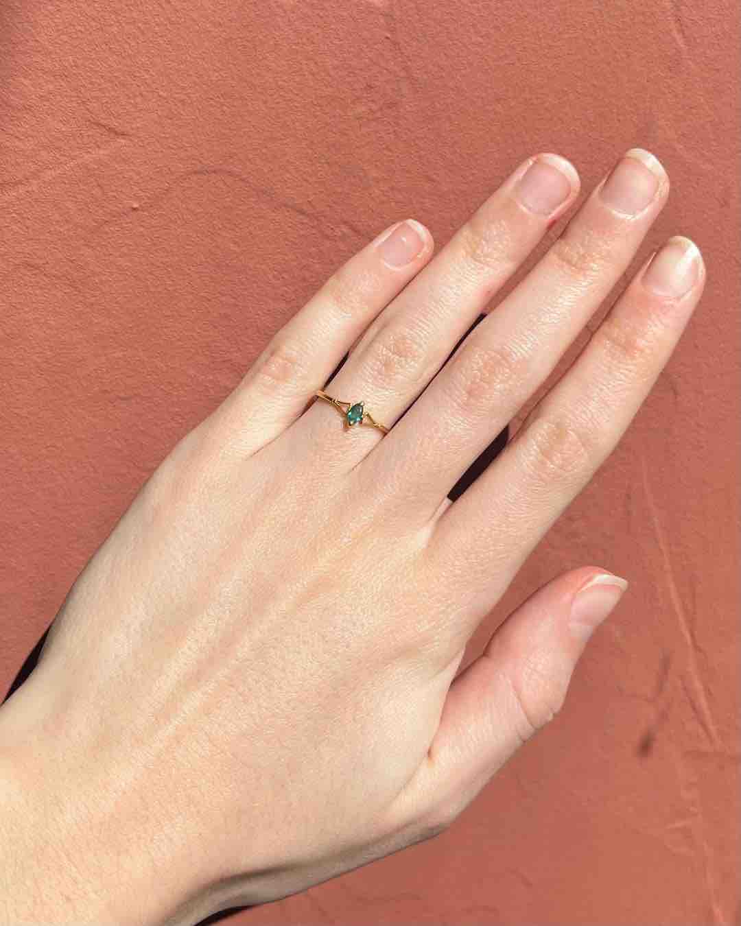 Bague Vintage émeraude &quot;Juliana&quot;