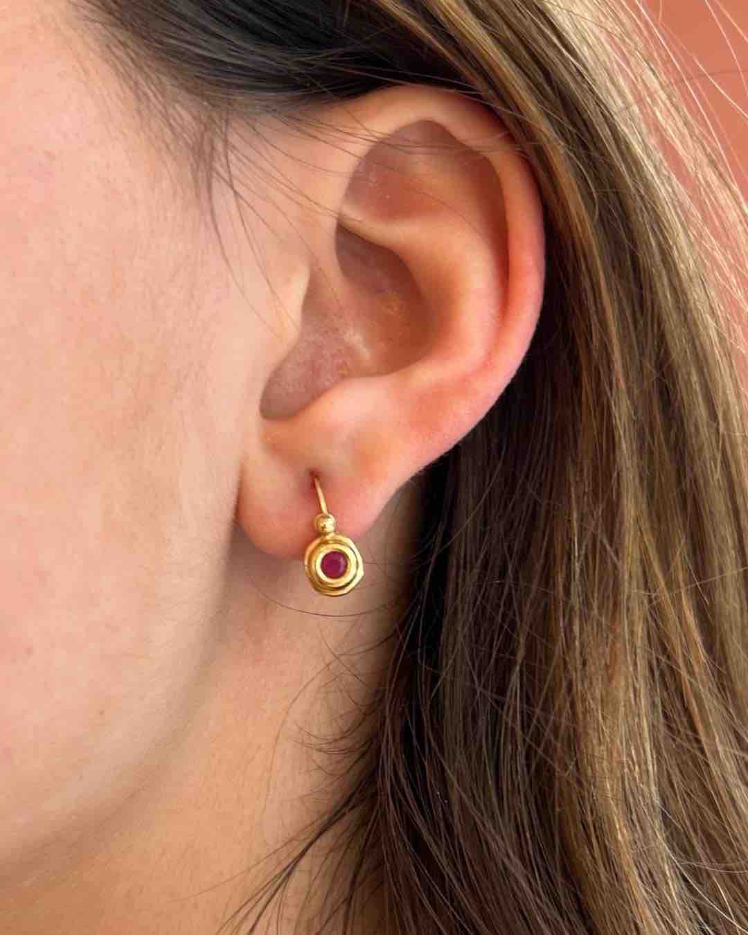 Dormeuses Vintage Rubis "June"