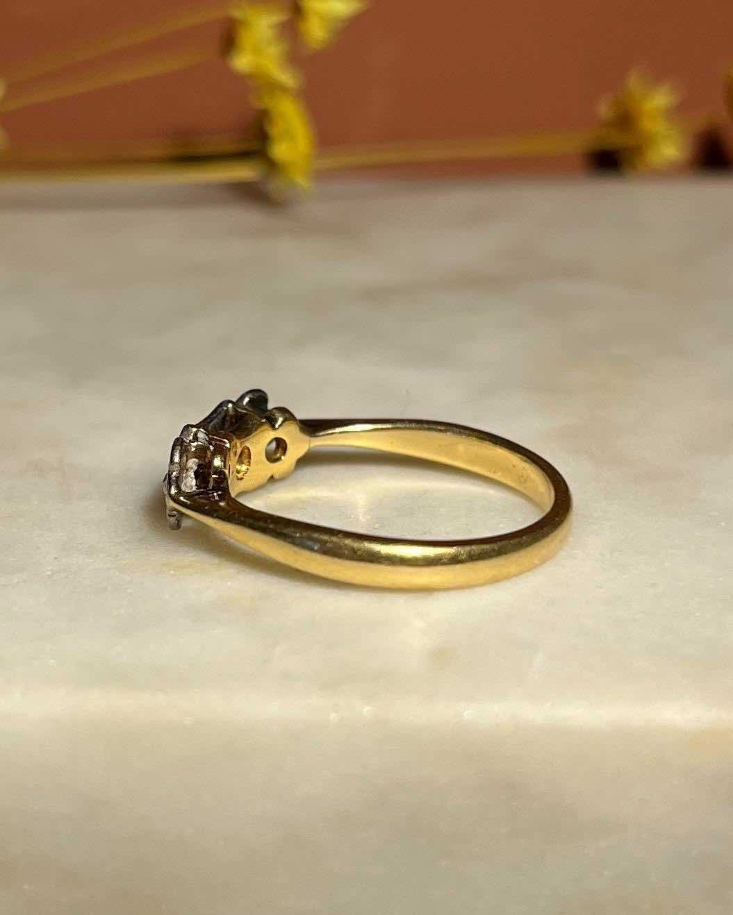 Bague Style Art-Déco Diamants &quot;Kaia&quot;