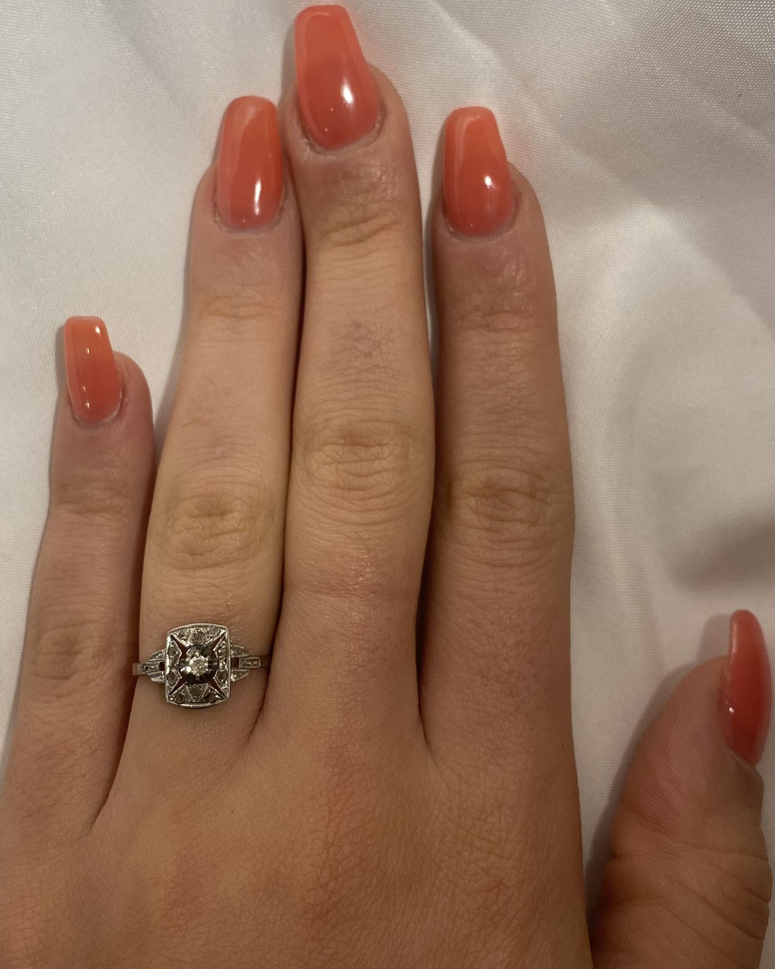 Bague Art-déco diamants &quot;Kamila&quot;