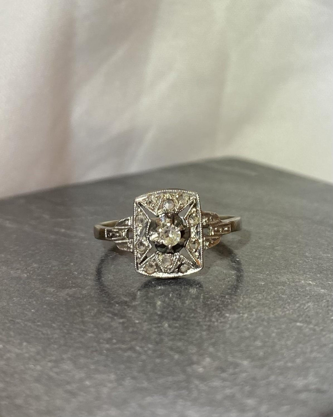 Bague Art-déco diamants &quot;Kamila&quot;