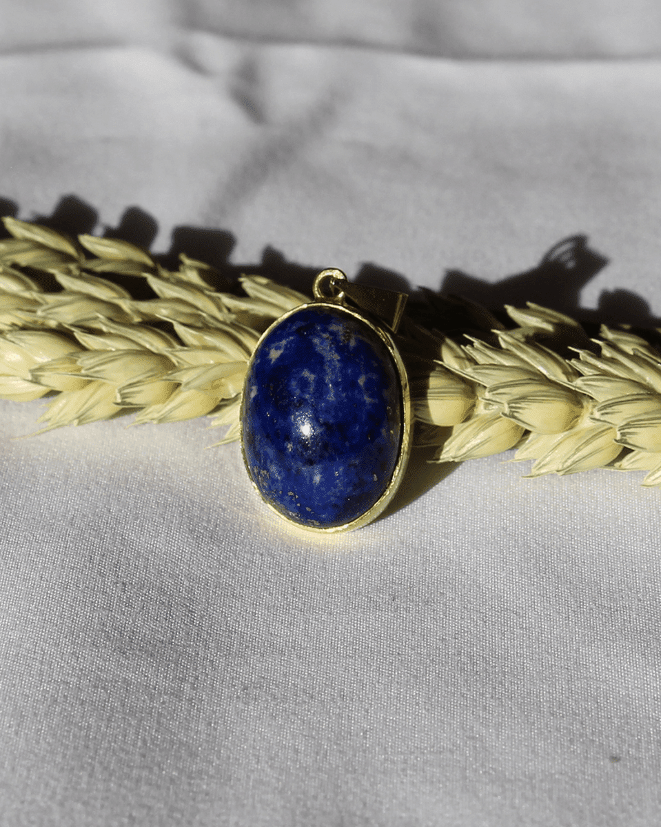 Pendentif cabochon lapis-lazuli