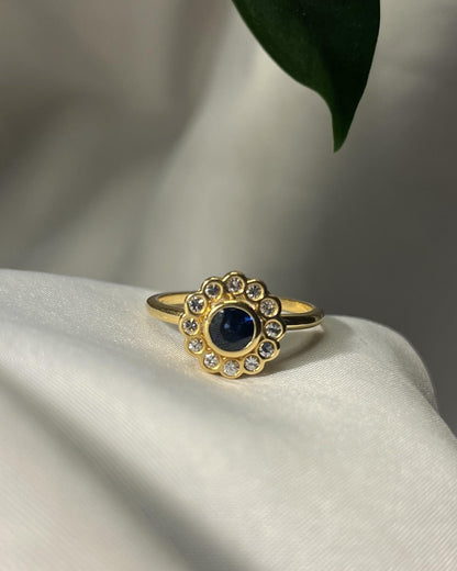 Bague Vintage Marguerite Saphir &quot;Louisa&quot;