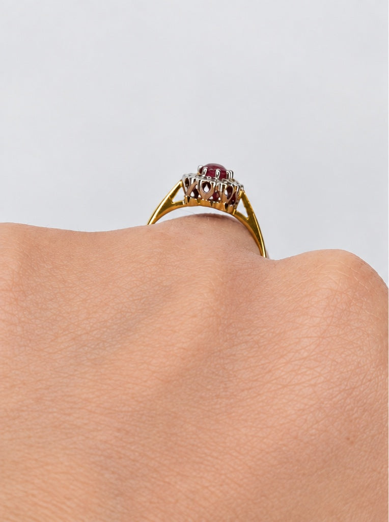 Bague Marguerite Tourmaline 0.40 carat &amp; Diamants "Naya" - Elliade Paris
