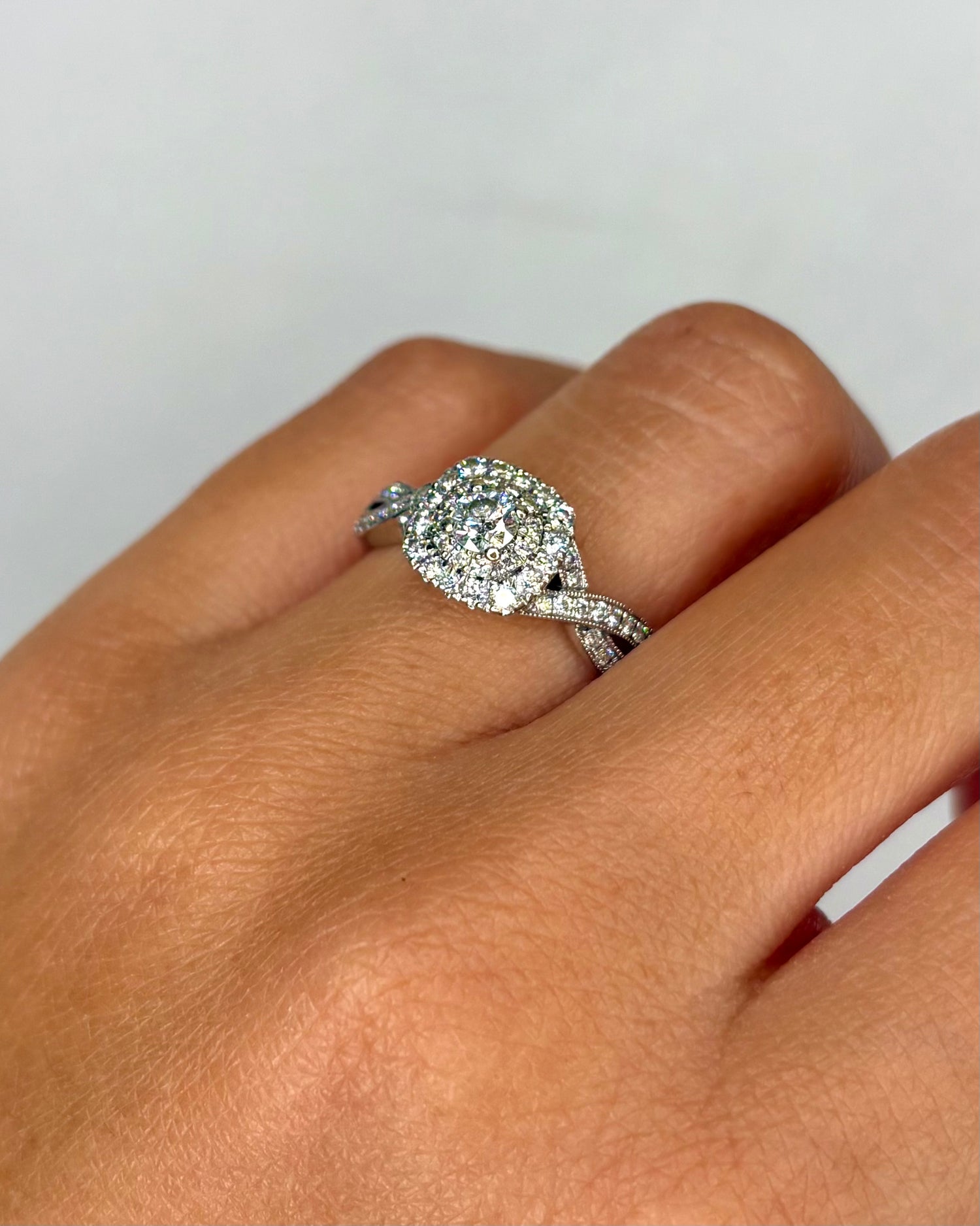 Bague Marguerite Diamants 1 carat &quot;Irina&quot;
