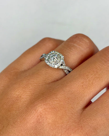 Bague Marguerite Diamants 1 carat &quot;Irina&quot;